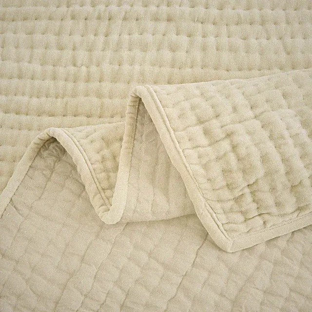 3-Piece Bedspread Coverlet Quilt Bed Set Hand-Stitched Velvet Quilt Set