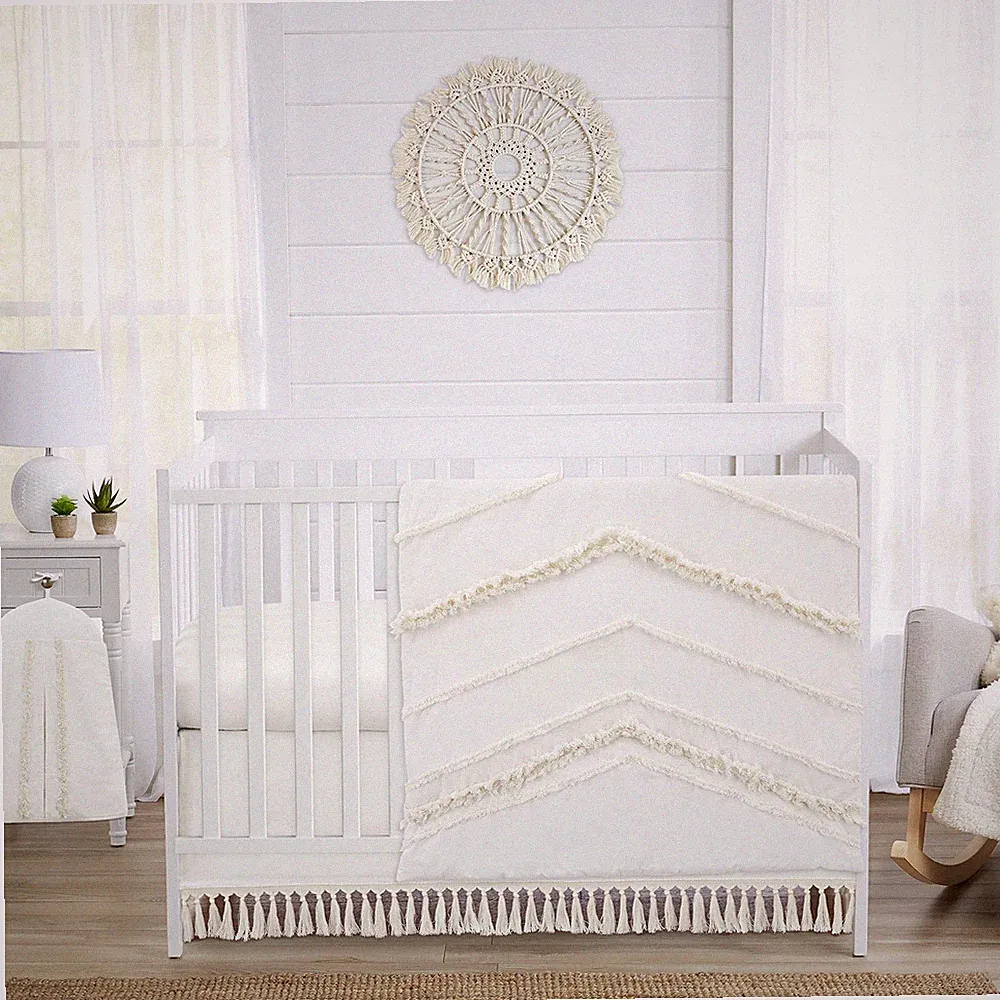 Baby Crib Bedding Set 4 Piece 100% Cotton Ivory Boho Sweet Jojo Designs