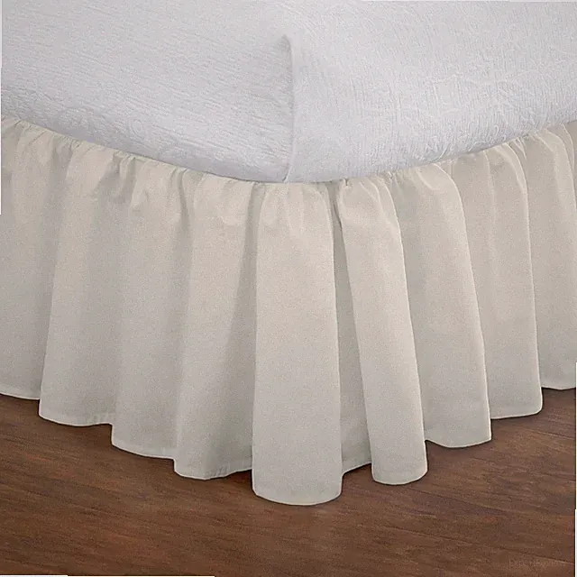 Bedding Ruffled Bedskirt, Classic 14” Drop Length, Gathered Styling, Queen, Ivor