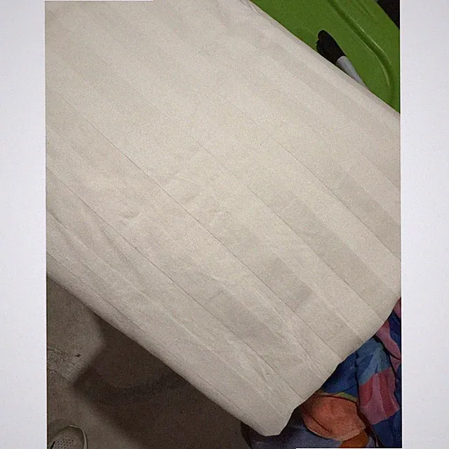 Company store ivory Jacquard New striped queen size duvet cover