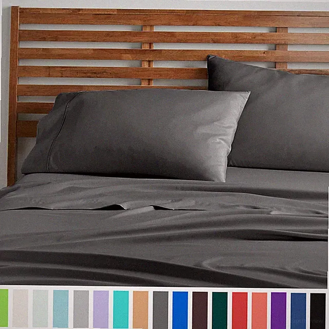 4pc Bed Sheet Set Deep Pocket Luxury Microfiber Sheets - Hotel Soft Wrinkle Free