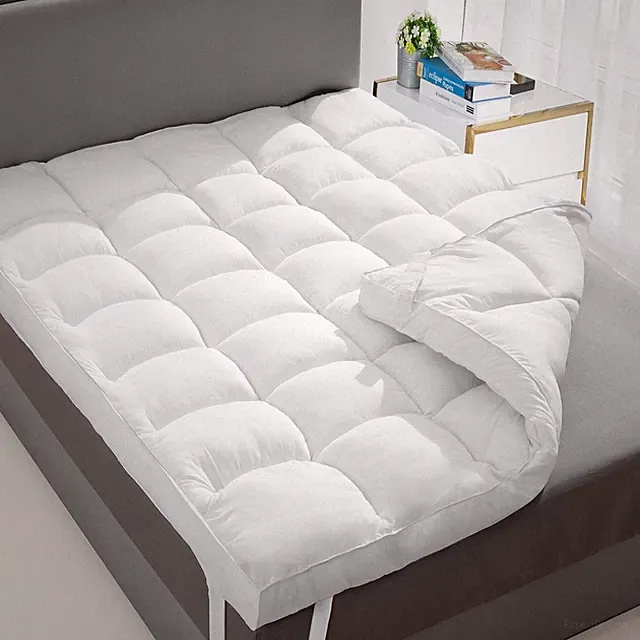 Extra Thick Fitted Mattress Topper - Queen Size | Soft & Cooling Pillow Top M...