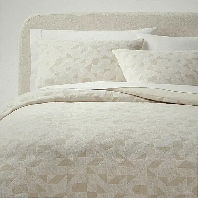 Full/Queen Mod Geo Matelasse Duvet Cover and Sham Set Khaki/Ivory - Threshold