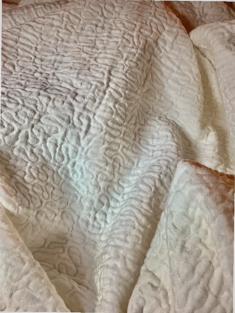 Peacock Alley Queen Coverlet Bedspread Quilt Ivory/Cream Matelasse New w/o Packa