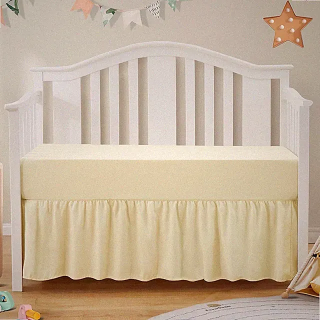 Set Ruffled Crib Skirt & Soft Microfiber Fitted Crib Sheet, 52"