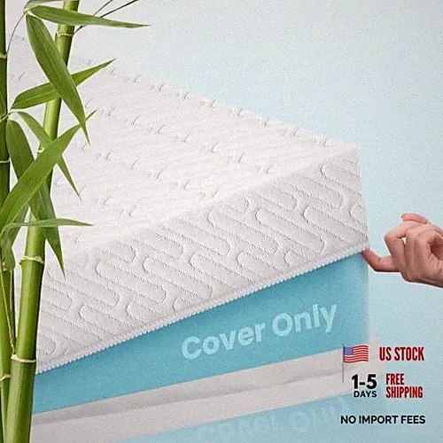 Size 3 Inch Mattress Topper Cover with Zipper Closure Twin 3 Inch milky white