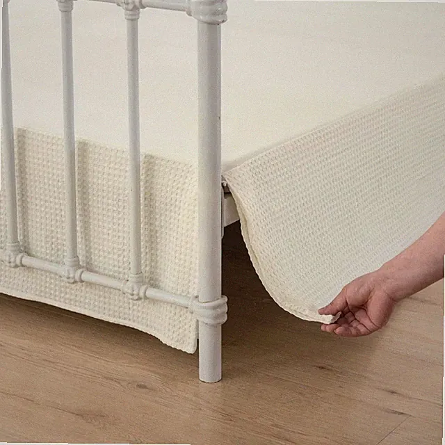 xuan dian Full Bed Skirt - Bed Skirts 12 Inch Drop with Split Corners, Ivory...